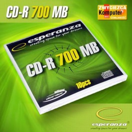 CD-R ESPERANZA 56x 700MB (Koperta 10) SILVER