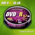 DVD+R ESPERANZA 16x 4,7GB (Cake 10)