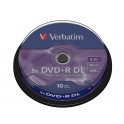 DVD+R DL Verbatim 8x 8.5GB (Cake 10) MATT SILVER