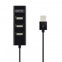 Hub Unitek 4x USB 2.0 mini czarny Y-2140